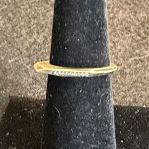 Kendra Scott Gold Pavé Slim Stackable Ring with Clear Stones